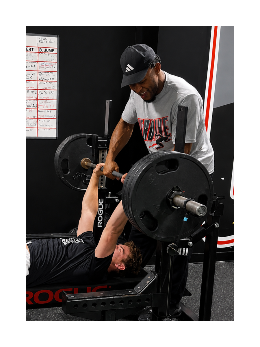 Tyreese Wright coaching an athlete